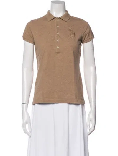 Pre-owned Ralph Lauren Short Sleeve Polo In Brown