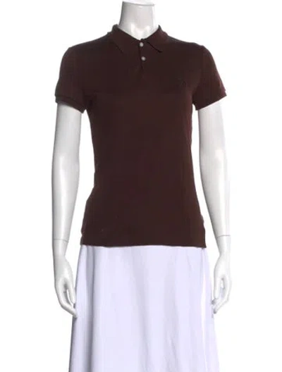 Pre-owned Ralph Lauren Short Sleeve Polo In Brown