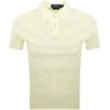Ralph Lauren Short Sleeve Polo Lime Yellow In White