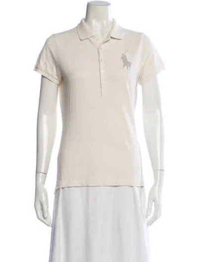 Pre-owned Ralph Lauren Short Sleeve Polo In Neutrals