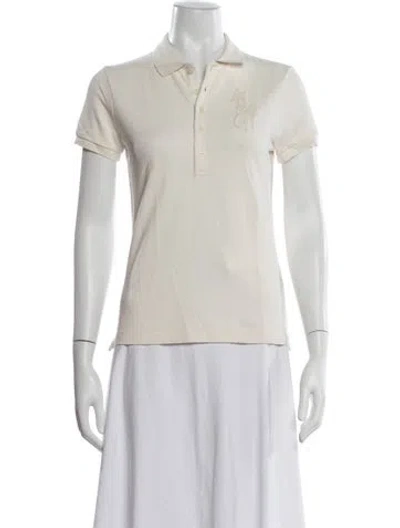 Pre-owned Ralph Lauren Short Sleeve Polo In Neutrals