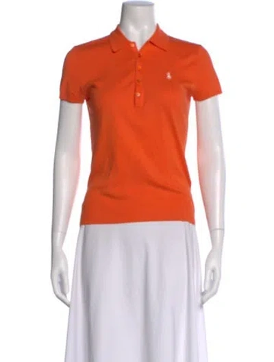 Pre-owned Ralph Lauren Short Sleeve Polo In Orange