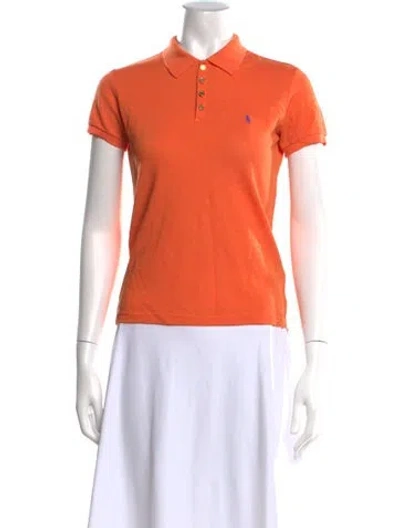 Pre-owned Ralph Lauren Short Sleeve Polo In Orange