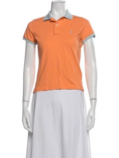 Pre-owned Ralph Lauren Short Sleeve Polo In Orange