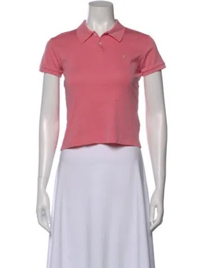 Pre-owned Ralph Lauren Short Sleeve Polo In Pink