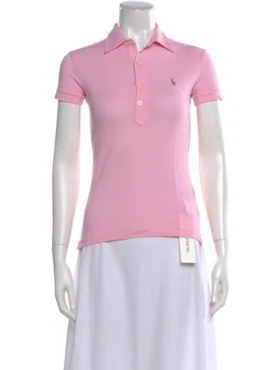 Pre-owned Ralph Lauren Short Sleeve Polo In Pink