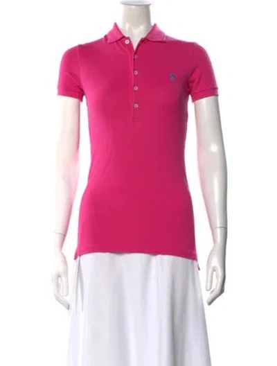 Pre-owned Ralph Lauren Short Sleeve Polo In Pink