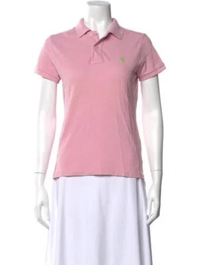 Pre-owned Ralph Lauren Short Sleeve Polo In Pink
