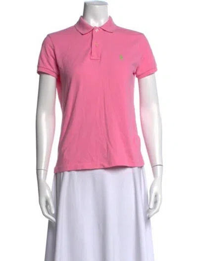 Pre-owned Ralph Lauren Short Sleeve Polo In Pink