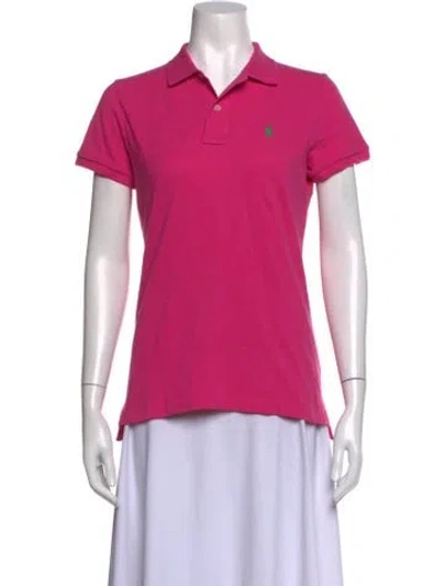 Pre-owned Ralph Lauren Short Sleeve Polo In Pink