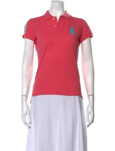 Pre-owned Ralph Lauren Short Sleeve Polo In Pink