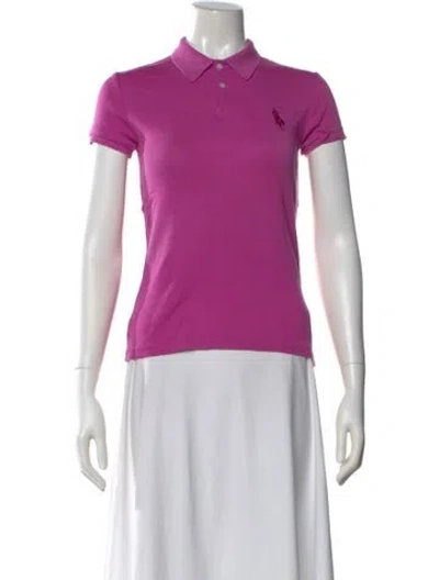 Pre-owned Ralph Lauren Short Sleeve Polo In Purple