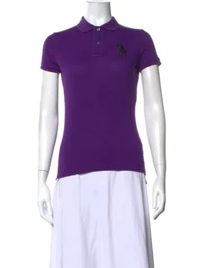 Pre-owned Ralph Lauren Short Sleeve Polo In Purple