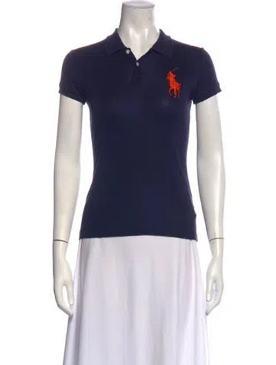 Pre-owned Ralph Lauren Short Sleeve Polo In Purple