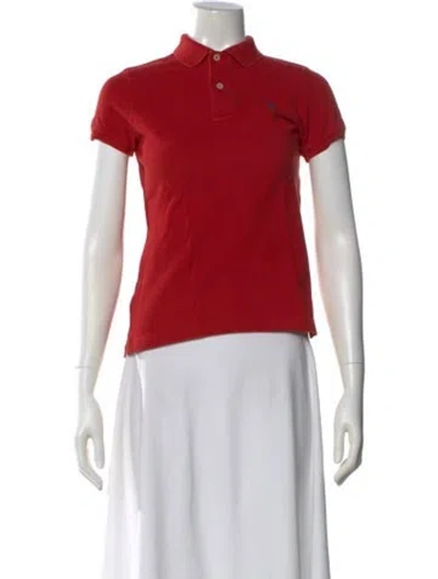 Pre-owned Ralph Lauren Short Sleeve Polo In Red