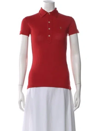 Pre-owned Ralph Lauren Short Sleeve Polo In Red