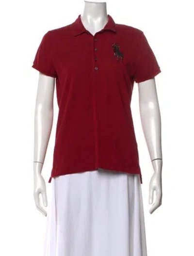 Pre-owned Ralph Lauren Short Sleeve Polo In Red