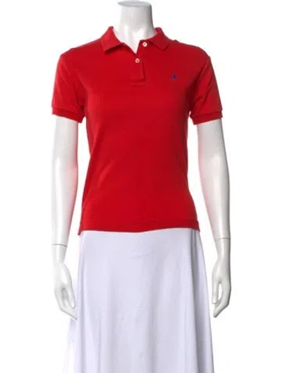 Pre-owned Ralph Lauren Short Sleeve Polo In Red