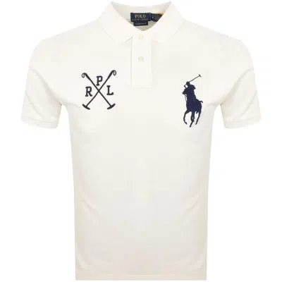 Ralph Lauren Short Sleeve Polo T Shirt Off White In Neutral