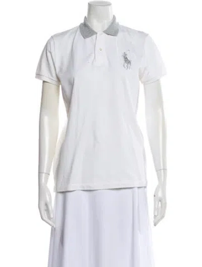 Pre-owned Ralph Lauren Short Sleeve Polo In White