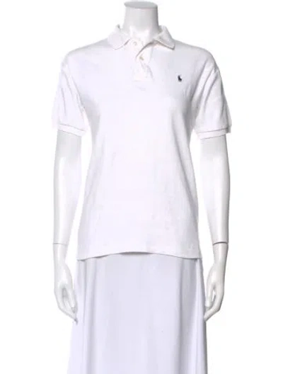 Pre-owned Ralph Lauren Short Sleeve Polo In White