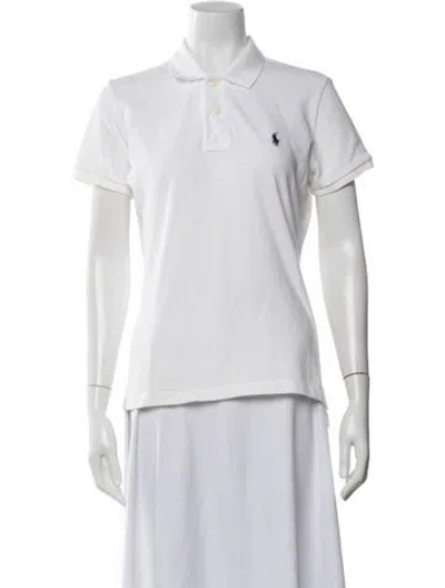 Pre-owned Ralph Lauren Short Sleeve Polo In White