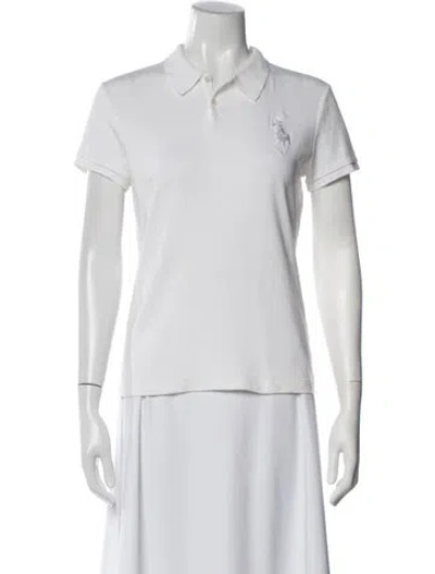 Pre-owned Ralph Lauren Short Sleeve Polo In White