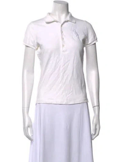 Pre-owned Ralph Lauren Short Sleeve Polo In White