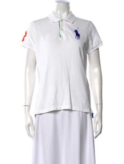 Pre-owned Ralph Lauren Short Sleeve Polo In White