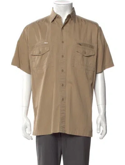 Pre-owned Ralph Lauren Short Sleeve Shirt In Brown