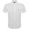 Ralph Lauren Stretch Poplin Short Sleeves Shirt In White