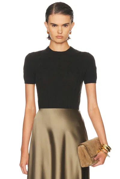 Ralph Lauren Short Sleeve Sweater In Black