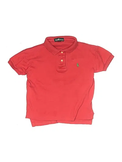 Pre-owned Ralph Lauren Kids' Short Sleeve Top Red Collared Neckline Tops