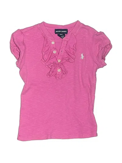 Pre-owned Ralph Lauren Kids' Short Sleeve T-shirt In Pink