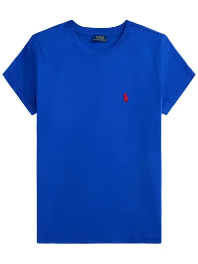 Ralph Lauren Short-sleeved T-shirt With Logo In Blue