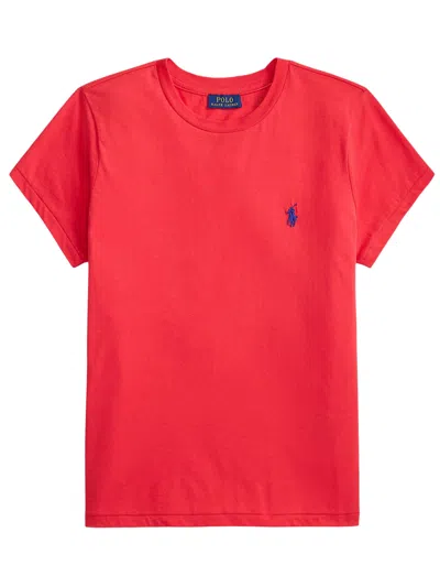Ralph Lauren Short-sleeved T-shirt With Logo In Red