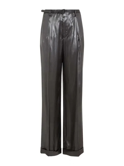 Ralph Lauren Acklie Pleated Pants In Gray