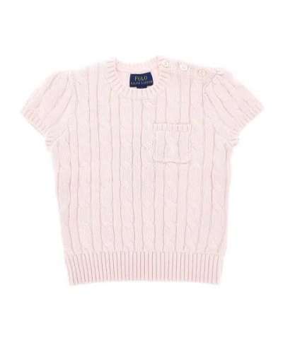Ralph Lauren Kids' Short-sleeved Knitwear In Pink