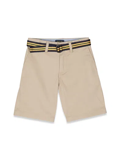 Ralph Lauren Kids' Shrt-shorts-flatfront In Brown