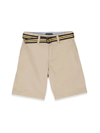 Ralph Lauren Kids' Shrt-shorts-flatfront In Brown