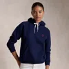 Polo Ralph Lauren Shrunken Fit Fleece Hoodie In Cruise Navy