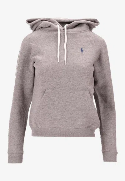 Ralph Lauren Shrunken Fit Hooded Sweatshirt In Black
