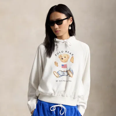 Polo Ralph Lauren Ralph Lauren Shrunken Fit Polo Bear Terry Hoodie In White