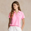 Ralph Lauren Shrunken Fit Terry Polo Shirt In Carmel Pink