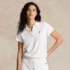 Ralph Lauren Shrunken Fit Terry Polo Shirt In White