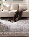 Ralph Lauren Sidney Power-loomed Rug, 10' X 14' In Light Blue/ Ivory