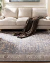 Ralph Lauren Sidney Power-loomed Rug, 5' X 8' In Light Blue/ Ivory