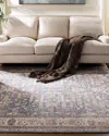 Ralph Lauren Sidney Power-loomed Rug, 6' X 9' In Light Blue/ Ivory