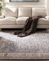 Ralph Lauren Sidney Power-loomed Rug, 8' X 10' In Light Blue/ Ivory