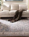 Ralph Lauren Sidney Power-loomed Rug, 9' X 12' In Light Blue/ Ivory